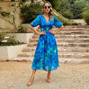 Vintage Lantern Sleeve Dress for Women