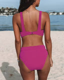 High-Waisted Bikini Set for Stylish Beach Days