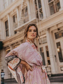 Chic Floral Print Kimono Wrap