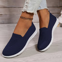 Chic Solid Color Knit Sneakers for Women