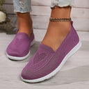 Chic Solid Color Knit Sneakers for Women