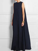 Stylish V-Back Sleeveless Maxi Dress