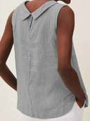 Chic Short Sleeve Blouse with Round Neckline