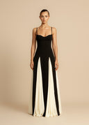 Color Block Spaghetti Strap Maxi Dress
