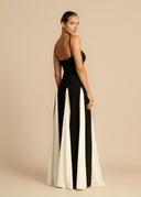 Color Block Spaghetti Strap Maxi Dress