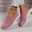 Chic Solid Color Knit Sneakers for Women