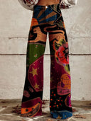 Chic Printed Wide Leg Trousers