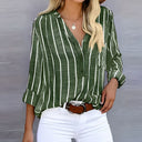 Chic Women's Striped Blouse in Trendy Design