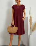 Round Neckline Dress for Effortless Style