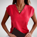 Jana V-Neck Blouse - Chic Staple Top