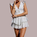 Charming Mini Dress with Eyelet Embroidery