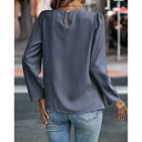 Chic Long Sleeve Pleated Blouse