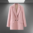 Vintage Inspired Women's Double-Breasted Office Blazer
