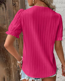 Floral Lace V-Neck Blouse - Fleur Elegance