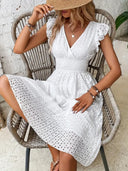 Chic Wrap Dress with Gathered Design for Any Event
