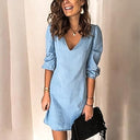 Chic V-Neck Casual Dress for Any Occasion