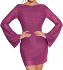 Chic Long-Sleeved Mini Dress for Parties