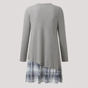 Chic Long-Sleeved Plaid Dress