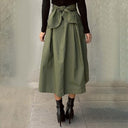 A-Line Balloon Skirt with Umbrella Design for Women