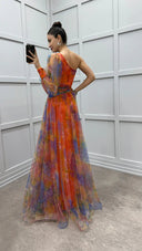 Chic Women's One Sleeve Maxi Dress