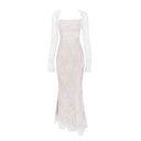 Two-Piece Mermaid Skirt Strap Dress Ensemble