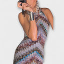 Reese Jodie Knit Dress – Vibrant Herringbone Style for Any Occasion