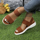Stretch Sandals in Light Sand Hue