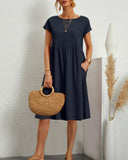 Round Neckline Dress for Effortless Style