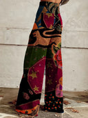 Chic Printed Wide Leg Trousers