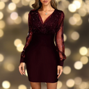 Sequined Women's Evening Dress for Sophisticated Events