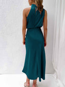 Chic Speckled Silk Women's Dress
