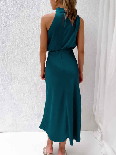 Chic Speckled Silk Women's Dress