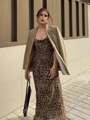 Chic Leopard Print Dress for Women