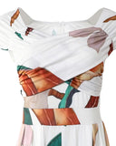 Botanical Print Jumpsuit Dress for Effortless Style