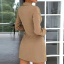 Chic Solid Blazer Dress for Stylish Occasions