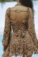 Chic Mini Dress with Lantern Sleeves