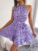 Chic Leopard Print Bow Dress