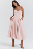Corset-Style Midi Dress for Chic Elegance