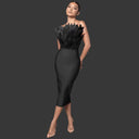 Chic Feather Tube Dress for Sophisticated Style