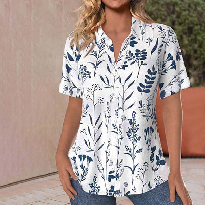 Leaf Print Blouse for Effortless Chic