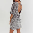 Bell Sleeve Sequin Dress with Glamorous Shine
