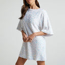 Bell Sleeve Sequin Dress with Glamorous Shine