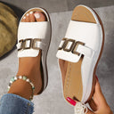 Stylish Buckle Flat Sandals for Summer Adventures