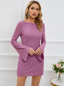 Chic Long-Sleeved Mini Dress for Parties