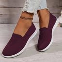 Chic Solid Color Knit Sneakers for Women