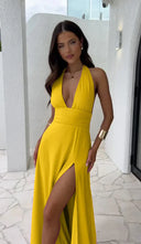 Chic Deep V-Neck Dress for Stylish Occasions