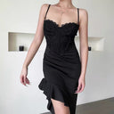 High-Low Ruffle Lace Dress for Stylish Occasions