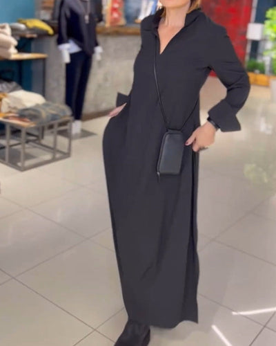 Evite | Long Stretch Dress in Soft Fabric