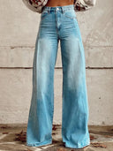 Chic Printed Wide Leg Trousers