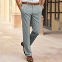 Chic Mid-Rise Straight Leg Trousers